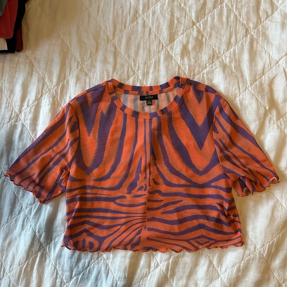 Revolve AFRM Isla Tee in Orange Zebra - Picture 3 of 3